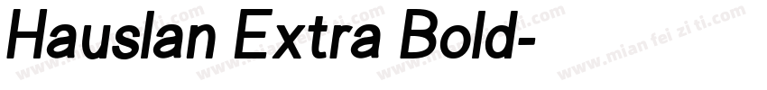 Hauslan Extra Bold字体转换